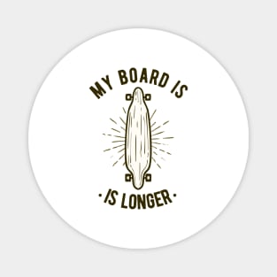 Longboard Retro Skater Skateboard Magnet